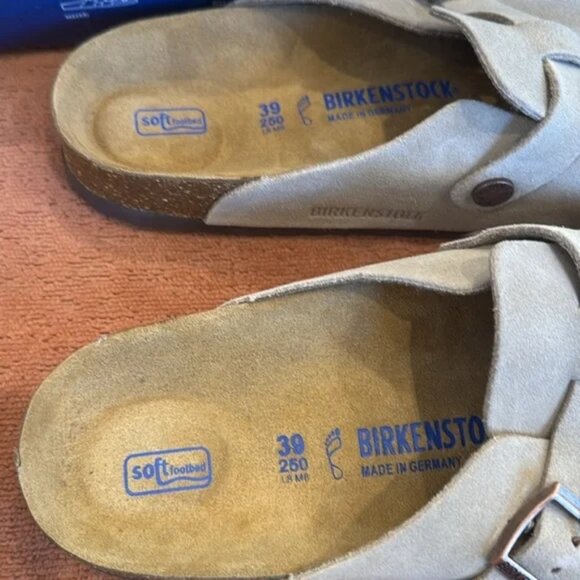 Birkenstock Beige Suede Winter Clogs - Picture 3 of 4